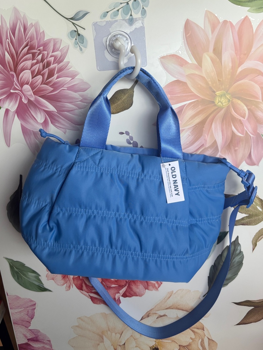 Old Navy Light Blue Quilted Tote Bag
